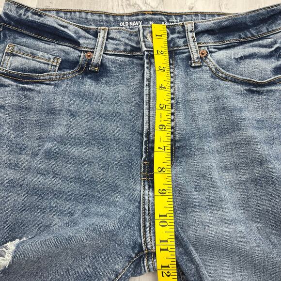 Old Navy High Rise OG Straight Smooth Pockets Distressed Mid Rise Jeans 10S - Picture 7 of 7